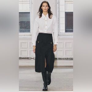 ZARA black/white midi dress size extra large